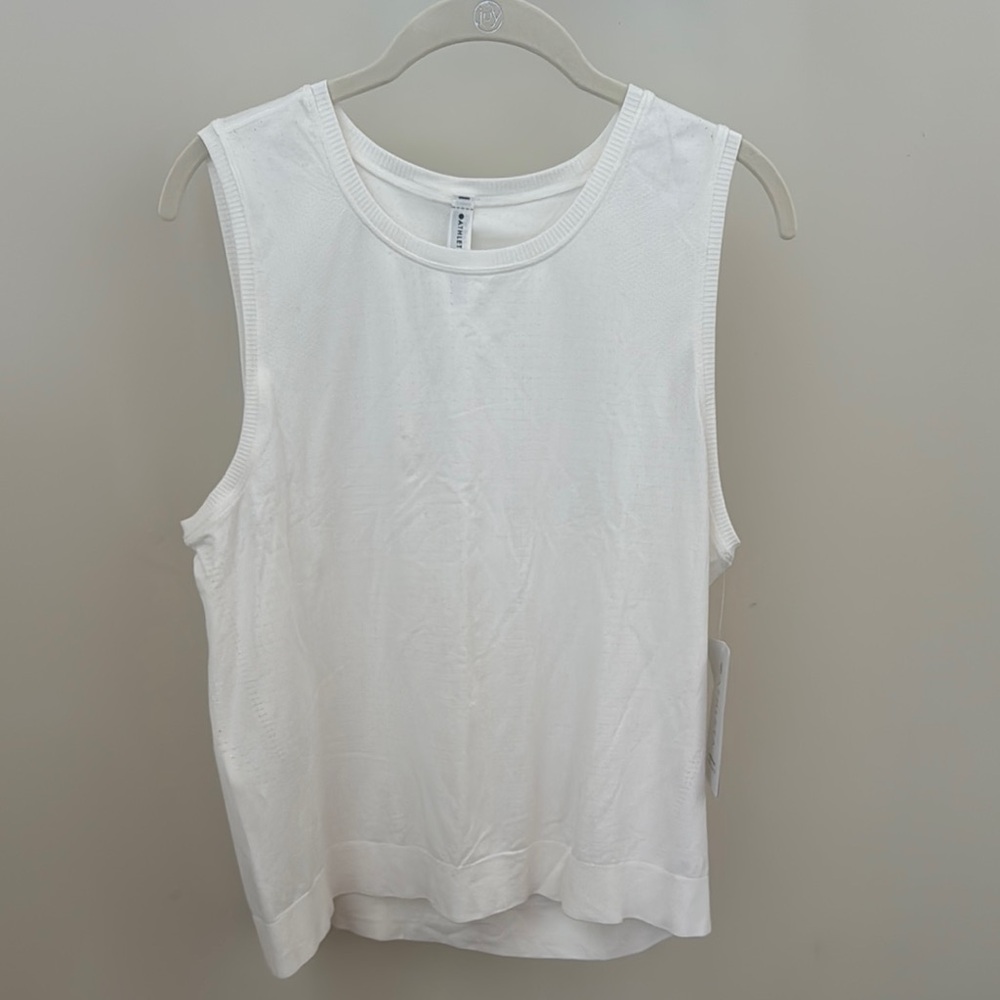 White Sleeveless In Motion tank